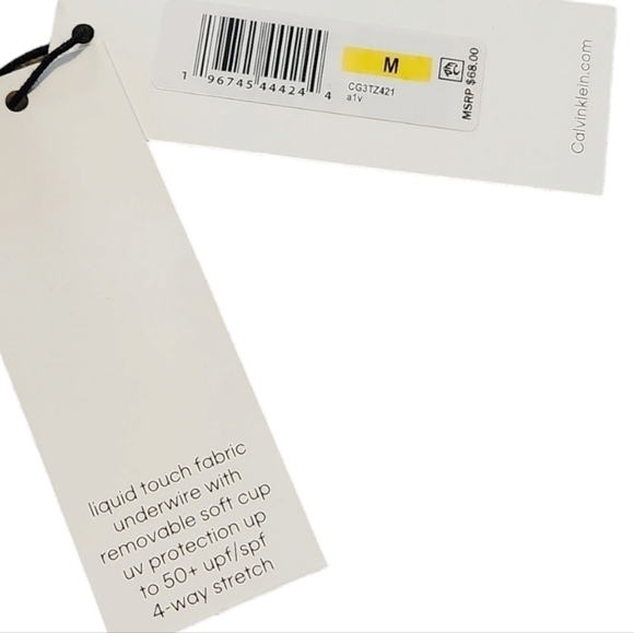 Calvin Klein NWT Women's Twist-Front Underwire Bikini Top Fuschia Shimmer, XS, S - Picture 9 of 12